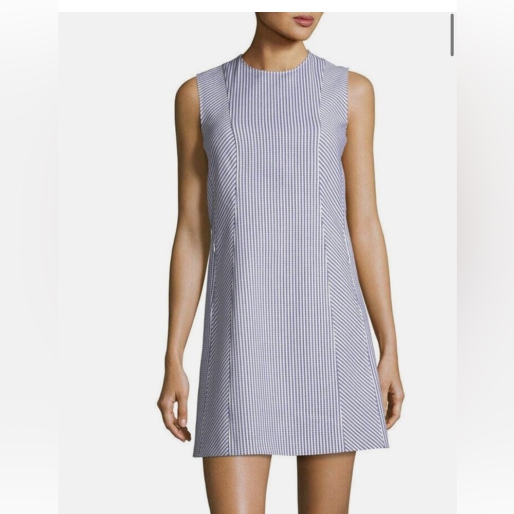 Theory Helaina Sayre Stripe Stretch Virgin Wool Sheath Dress